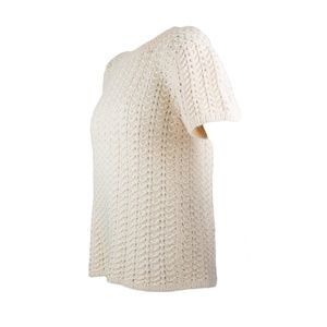 Vintage Handmade Cream Ivory Crochet Top